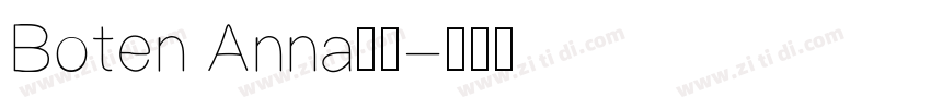 Boten Anna字体字体转换